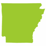 Arkansas map green