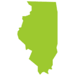 Illinois map green