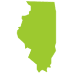 Illinois map green