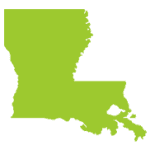 Louisiana map green