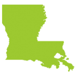 Louisiana map green