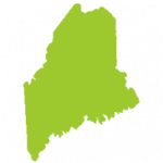Maine map green