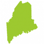 Maine map green