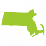 Massachusetts map green