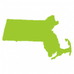 Massachusetts map green