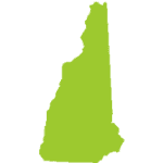 New Hampshire map green