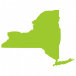 New York map green