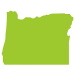 Oregon map green