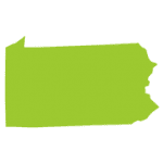 Pennsylvania map green