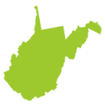 West Virginia map green