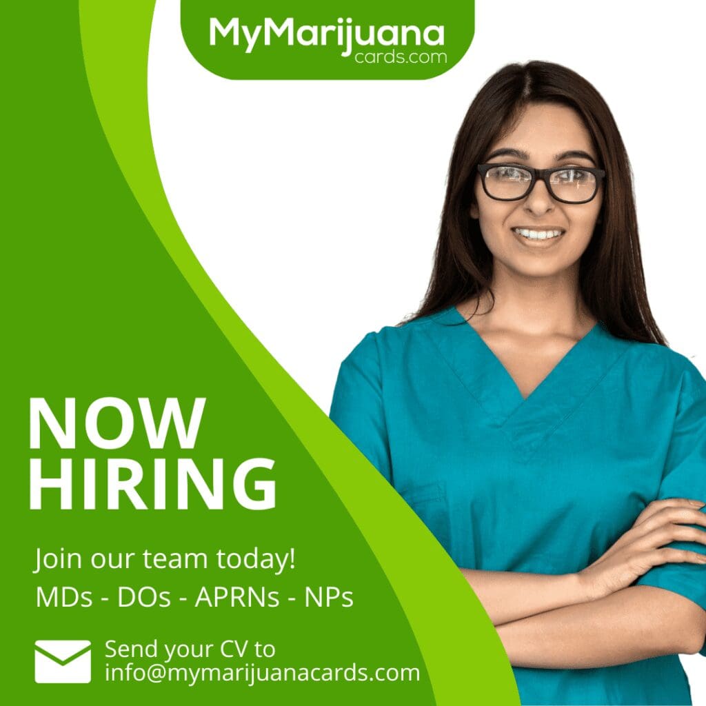 Now Hiring Marijuana Doctors Nurse Practitioners Physician Assistants Image