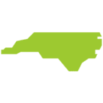 North Carolina map green