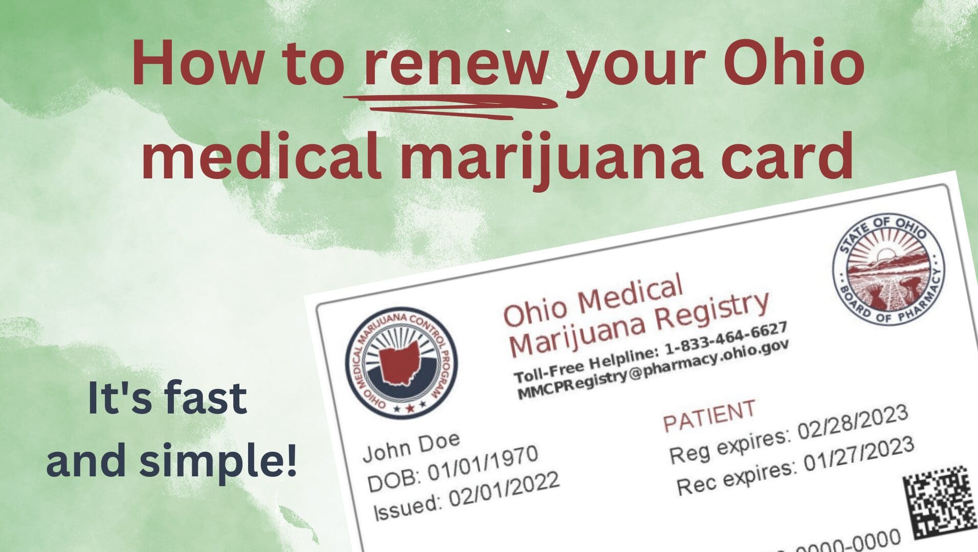 Renew Ohio cannabis card My Marijuana Cards