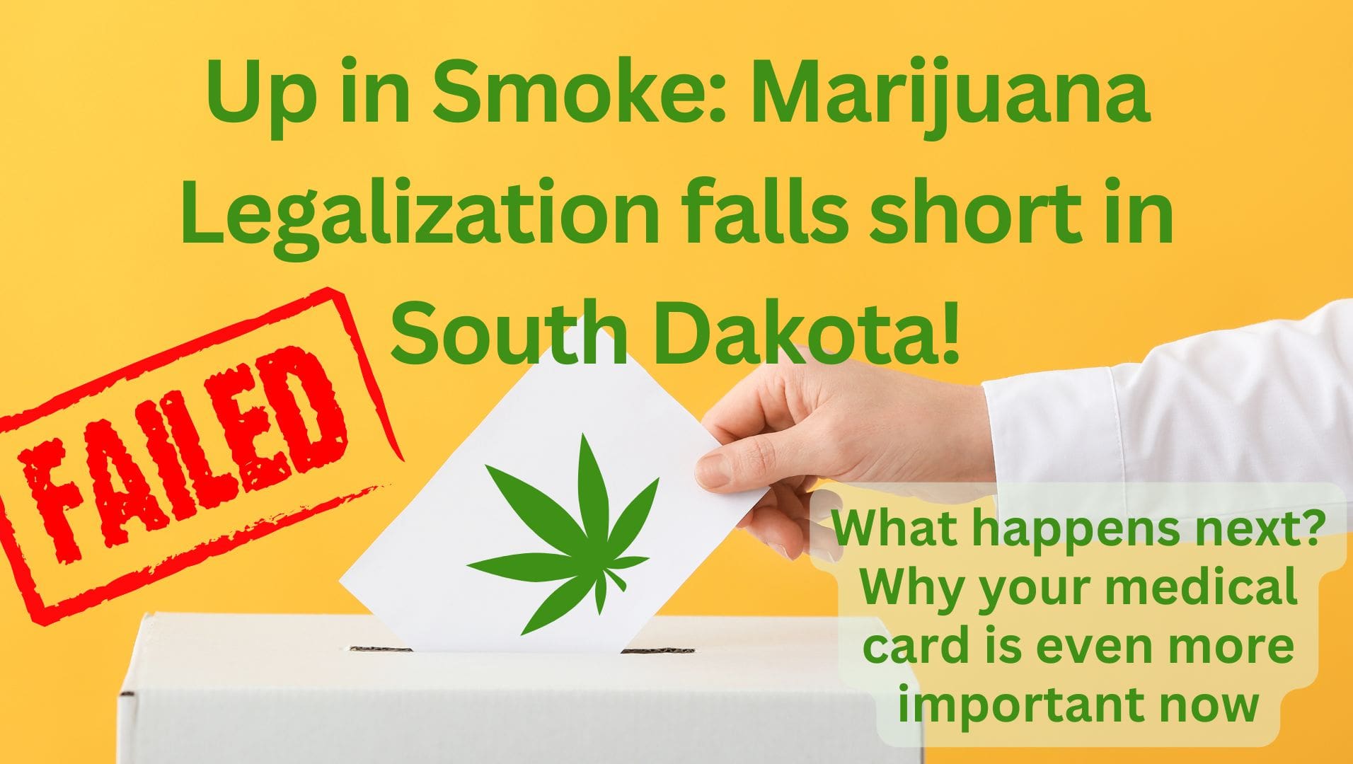 South Dakota Medical Cannabis Card Recreational Marijuana Sioux Falls Rapid City Election Voting